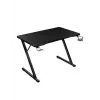 Prosty stół gamingowy Huzaro Hero 1.8 Czarny — blat MDF 1000×600×700 mm, rama stalowa, uchwyt na kubek