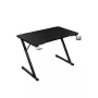 Prosty stół gamingowy Huzaro Hero 1.8 Czarny — blat MDF 1000×600×700 mm, rama stalowa, uchwyt na kubek