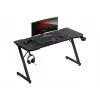 Ergonomiczne biurko gamingowe huzaro Hero 3.3 Czarny — prosty prostokątny blat 1400x600 mm, wysokość 740 mm, blat 15 mm