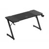 Ergonomiczne biurko gamingowe huzaro Hero 3.3 Czarny — prosty prostokątny blat 1400x600 mm, wysokość 740 mm, blat 15 mm