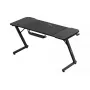 Ergonomiczne biurko gamingowe huzaro Hero 3.3 Czarny — prosty prostokątny blat 1400x600 mm, wysokość 740 mm, blat 15 mm