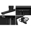 Biurko gamingowe huzaro Hero 9.1 Czarny — blat MDF w kształcie litery L, ładowanie USB-C, sterowanie LED, regulowana wysokość 72–118 cm