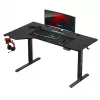 Biurko gamingowe huzaro Hero 9.1 Czarny — blat MDF w kształcie litery L, ładowanie USB-C, sterowanie LED, regulowana wysokość 72–118 cm