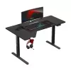 Biurko gamingowe huzaro Hero 9.1 Czarny — blat MDF w kształcie litery L, ładowanie USB-C, sterowanie LED, regulowana wysokość 72–118 cm