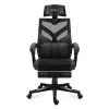 Fotel gamingowy Huzaro Combat 5.0 Mesh seat Czarny — siedzisko mesh, oddychające oparcie, pochylenie 90–140°, maks. obciążenie 140 kg, podłokietniki, podnóżek
