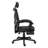 Fotel gamingowy Huzaro Combat 5.0 Mesh seat Czarny — siedzisko mesh, oddychające oparcie, pochylenie 90–140°, maks. obciążenie 140 kg, podłokietniki, podnóżek