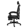 Fotel gamingowy Huzaro Combat 5.0 Mesh seat Czarny — siedzisko mesh, oddychające oparcie, pochylenie 90–140°, maks. obciążenie 140 kg, podłokietniki, podnóżek
