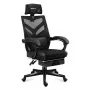 Fotel gamingowy Huzaro Combat 5.0 Mesh seat Czarny — siedzisko mesh, oddychające oparcie, pochylenie 90–140°, maks. obciążenie 140 kg, podłokietniki, podnóżek