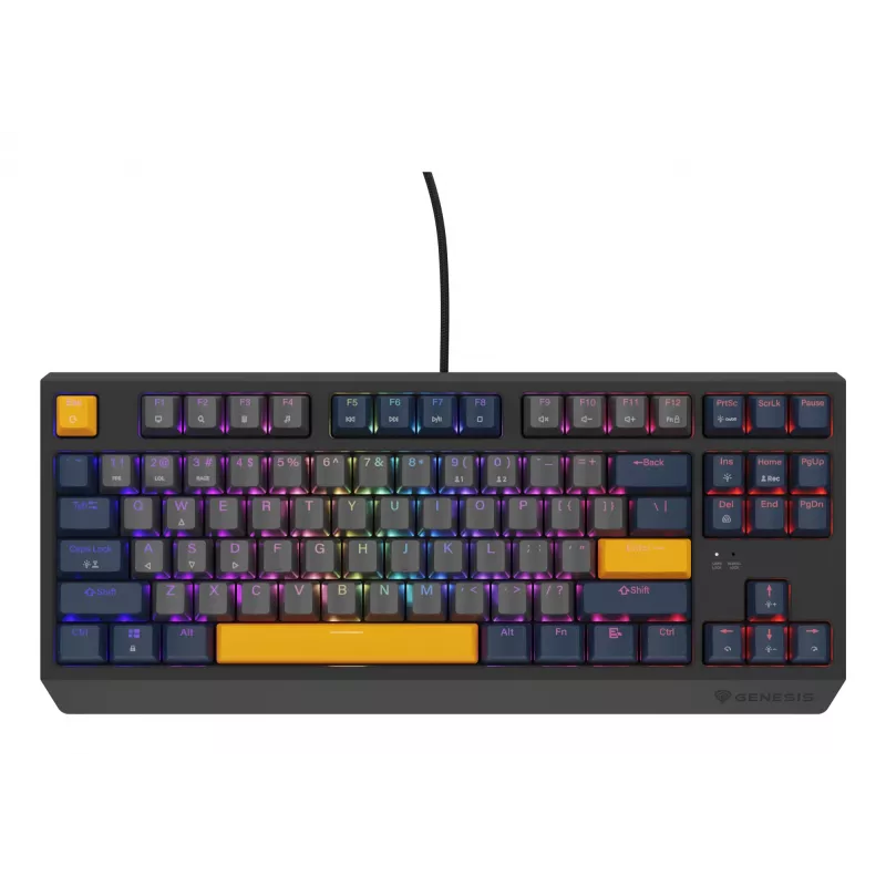 Klawiatura gamingowa GENESIS Thor 230 TKL USB QWERTY angielska niebieska