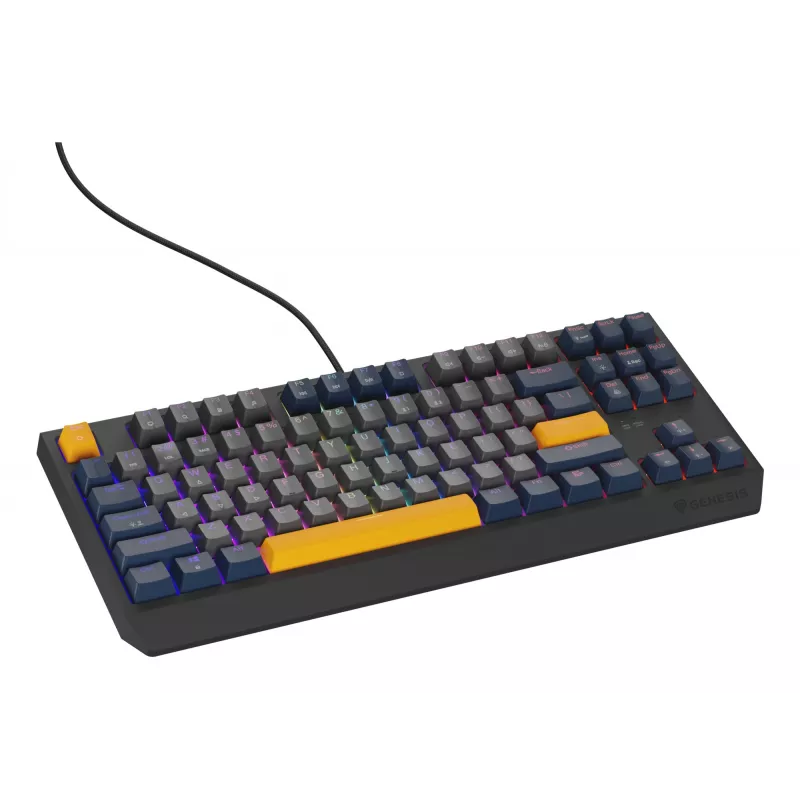 Klawiatura gamingowa GENESIS Thor 230 TKL USB QWERTY angielska niebieska