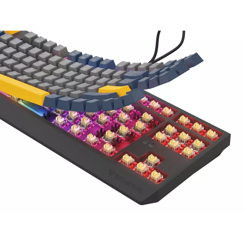 Klawiatura gamingowa GENESIS Thor 230 TKL USB QWERTY angielska niebieska
