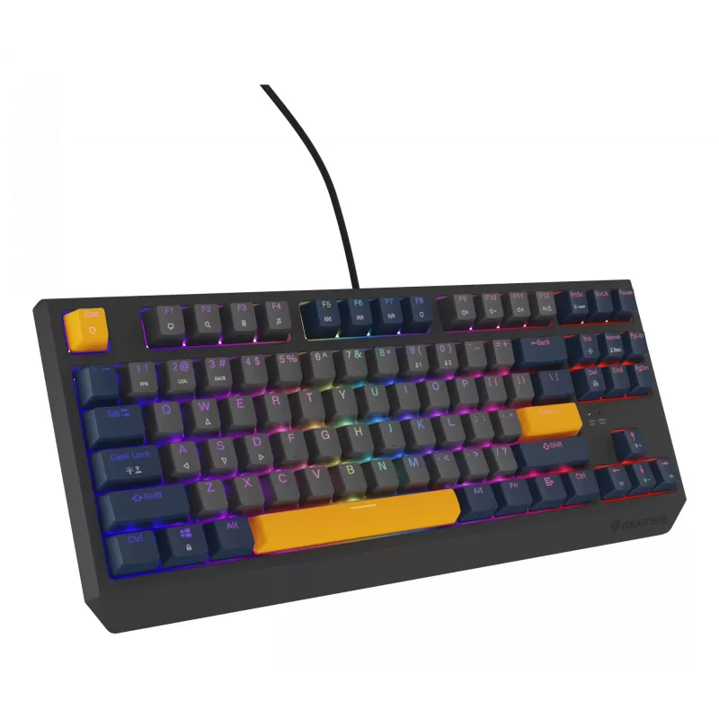 Klawiatura gamingowa GENESIS Thor 230 TKL USB QWERTY angielska niebieska
