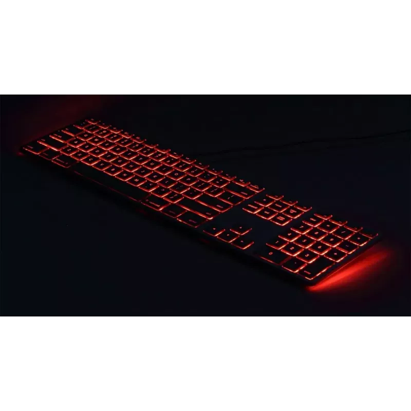 Klawiatura Matias FK318LB-UK podświetlana RGB Space Gray dla komputerów Mac — beznumpadowa, układ brytyjski (UK)
