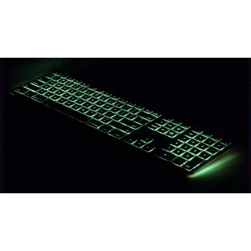 Klawiatura Matias FK318LB-UK podświetlana RGB Space Gray dla komputerów Mac — beznumpadowa, układ brytyjski (UK)