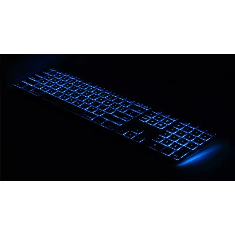 Klawiatura Matias FK318LB-UK podświetlana RGB Space Gray dla komputerów Mac — beznumpadowa, układ brytyjski (UK)