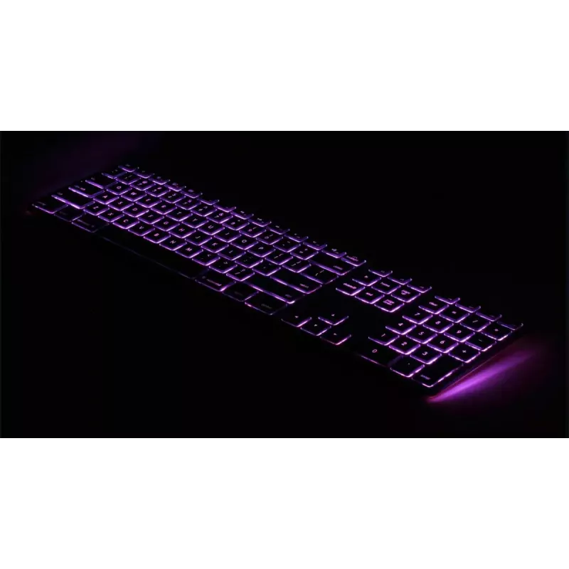 Klawiatura Matias FK318LB-UK podświetlana RGB Space Gray dla komputerów Mac — beznumpadowa, układ brytyjski (UK)