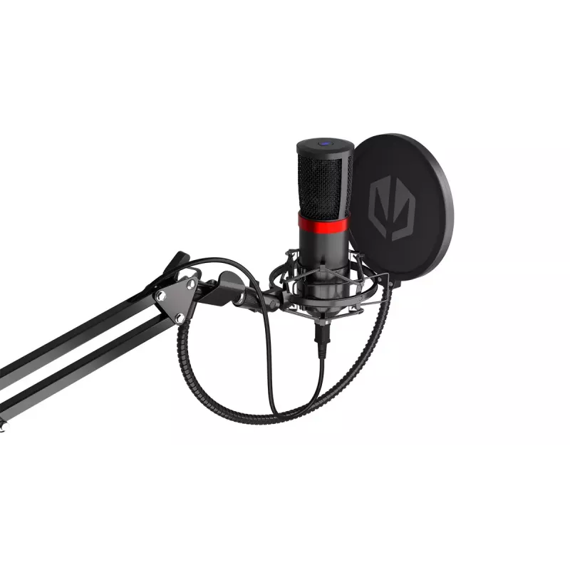 Mikrofon PC ENDORFY Solum Streaming, USB-C przewodowy kardioidalny, 48 kHz/16-bit, 18–21000 Hz, montaż na stole, uchwyt przeciwwstrząsowy i filtr pop