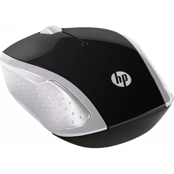 HP Wireless mysz 200 (Pike srebrny), symetryczna, optyczna, RF Wireless, 1000 DPI, srebrna