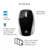 HP Wireless mysz 200 (Pike srebrny), symetryczna, optyczna, RF Wireless, 1000 DPI, srebrna