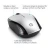 HP Wireless mysz 200 (Pike srebrny), symetryczna, optyczna, RF Wireless, 1000 DPI, srebrna
