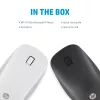 HP 410 cienki srebrny mysz Bluetooth, symetryczna, Bluetooth, 2000 DPI, srebrny