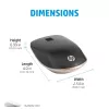 HP 410 cienki srebrny mysz Bluetooth, symetryczna, Bluetooth, 2000 DPI, srebrny