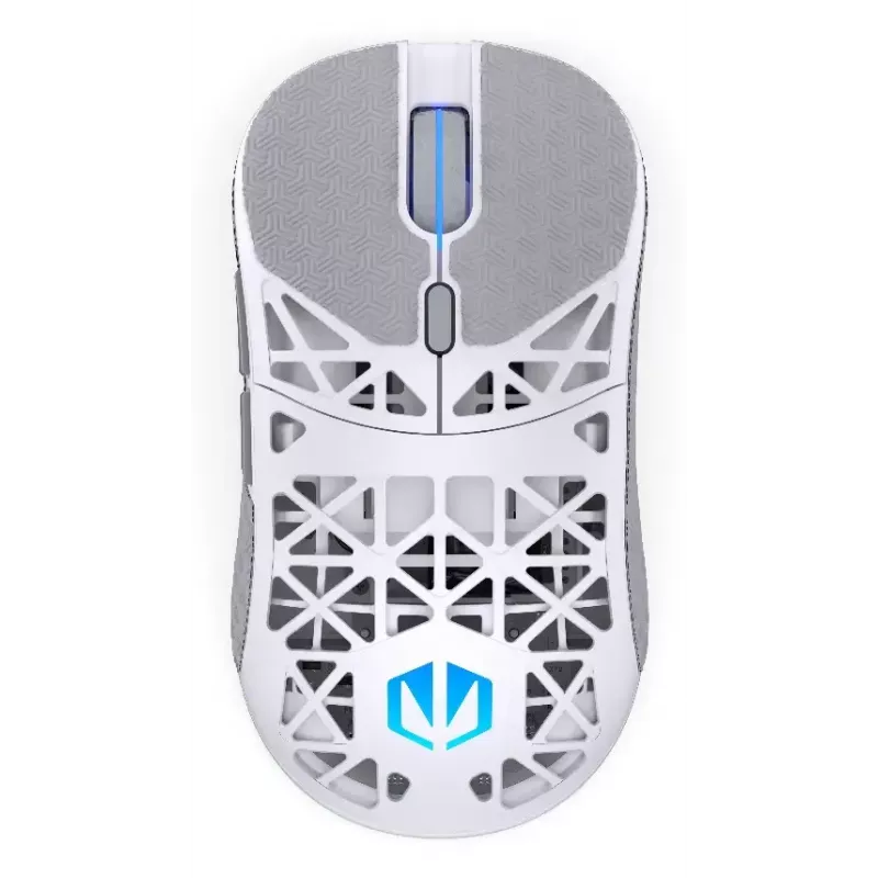 Bezprzewodowa mysz gamingowa ENDORFY LIV Onyx biały — Bluetooth/2,4 GHz, 12000 DPI, symetryczna, podświetlenie aRGB, 6 przycisków, kabel USB-A/USB-C