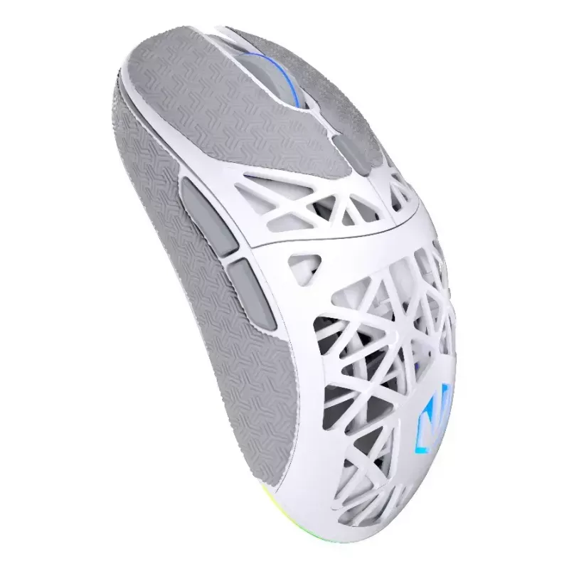 Bezprzewodowa mysz gamingowa ENDORFY LIV Onyx biały — Bluetooth/2,4 GHz, 12000 DPI, symetryczna, podświetlenie aRGB, 6 przycisków, kabel USB-A/USB-C