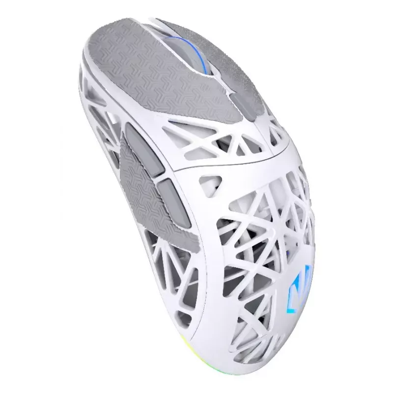 Bezprzewodowa mysz gamingowa ENDORFY LIV Onyx biały — Bluetooth/2,4 GHz, 12000 DPI, symetryczna, podświetlenie aRGB, 6 przycisków, kabel USB-A/USB-C