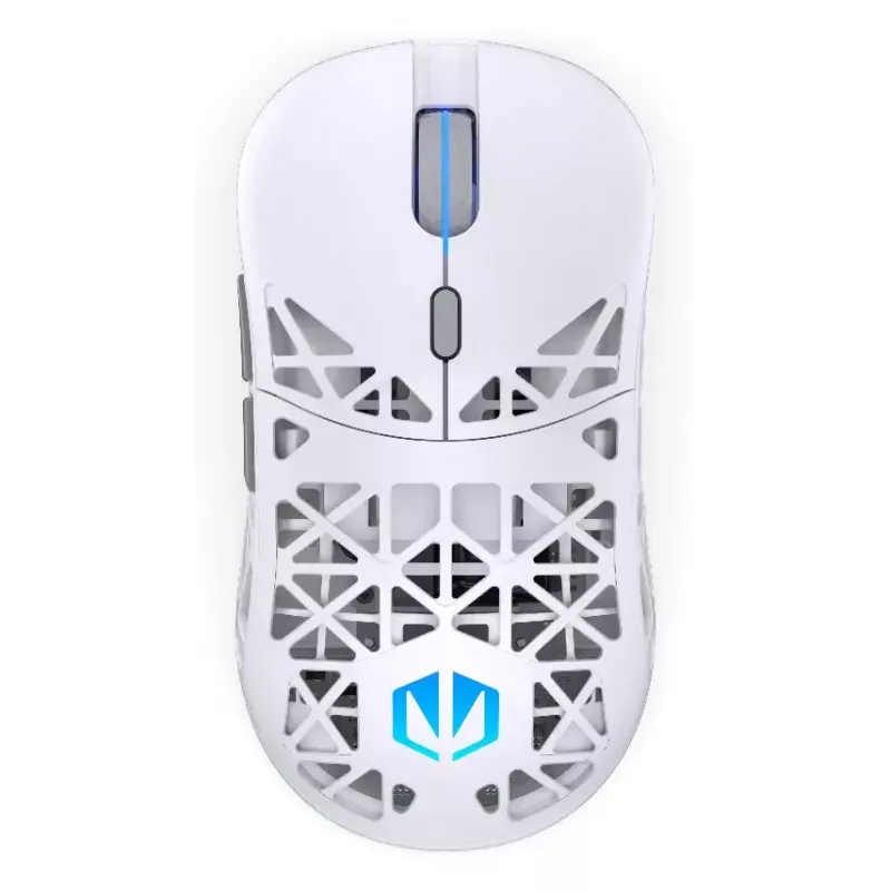 Bezprzewodowa mysz gamingowa ENDORFY LIV Onyx biały — Bluetooth/2,4 GHz, 12000 DPI, symetryczna, podświetlenie aRGB, 6 przycisków, kabel USB-A/USB-C