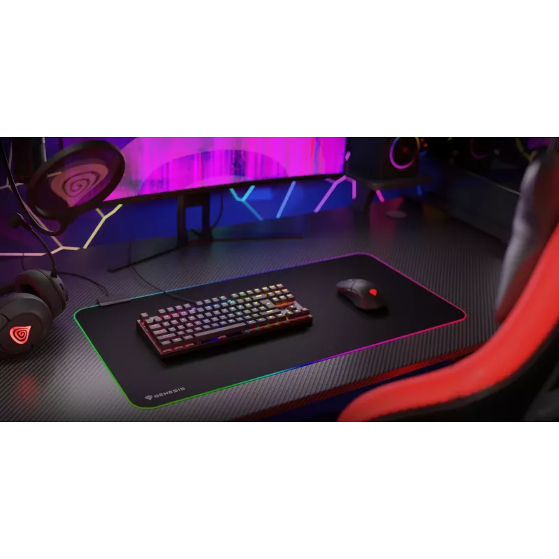 Genesis Boron 500 XXL RGB podkładka pod mysz gamingowa Czarna