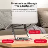Stojak na laptopa Unitek D1109A — aluminiowy regulowany stojak z hubem USB-C, HDMI, Gigabit Ethernet (pasuje do 14–17 cali)