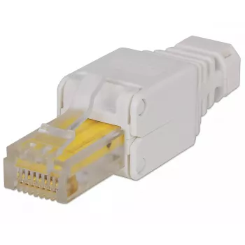 Wtyk modułowy RJ45 Intellinet, złącze beznarzędziowe, kat. 5/5e/6, kable UTP, linka i drut 22-26 AWG