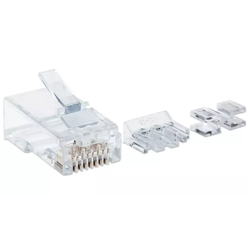 Intellinet Wtyki modularne RJ45, Kat.6A, UTP, 2-zębowe, do przewodu linkowego, styki pozłacane 15 µ, 80 szt.