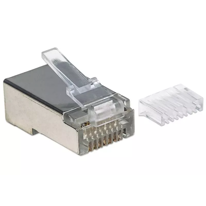 Intellinet RJ45 Modular Plugs Pro Line, Cat6, STP, 3-prong, do przewodów linkowych i drutowych, styki pozłacane 50 µ, opakowanie 90 szt.