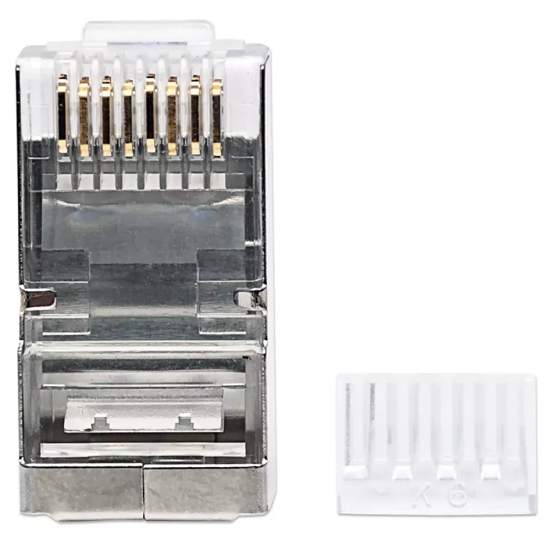 Intellinet RJ45 Modular Plugs Pro Line, Cat6, STP, 3-prong, do przewodów linkowych i drutowych, styki pozłacane 50 µ, opakowanie 90 szt.
