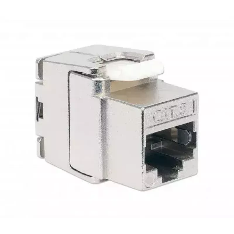 Intellinet Cat8.1 40G ekranowane beznarzędziowe złącze keystone RJ-45 srebrne