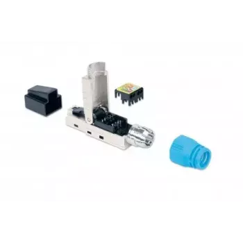 Intellinet Cat8.1 40G Ekranowana Beznarzędziowa Wtyczka Modularna RJ45 Niebieska Męska