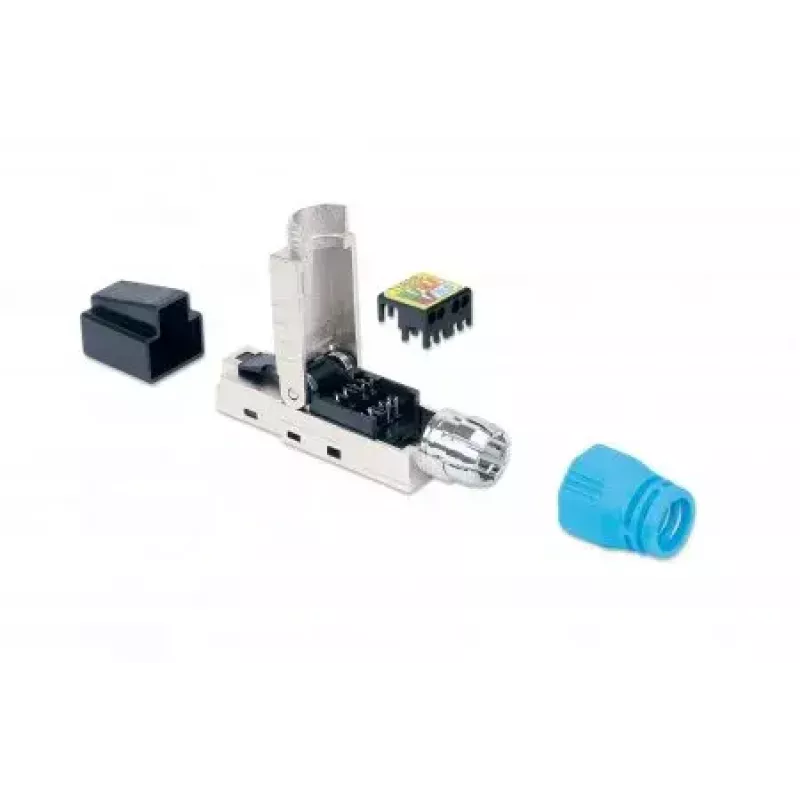 Intellinet Cat8.1 40G Ekranowana Beznarzędziowa Wtyczka Modularna RJ45 Niebieska Męska
