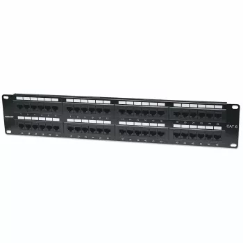 Intellinet Patch Panel, Cat6, UTP, 48-Port, 2U, Czarny