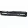 Intellinet Patch Panel, Cat6, UTP, 48-Port, 2U, Czarny