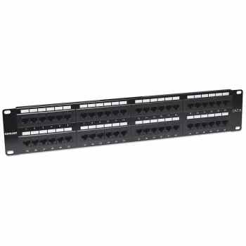 Intellinet Patch Panel, Cat6, UTP, 48-Port, 2U, Czarny