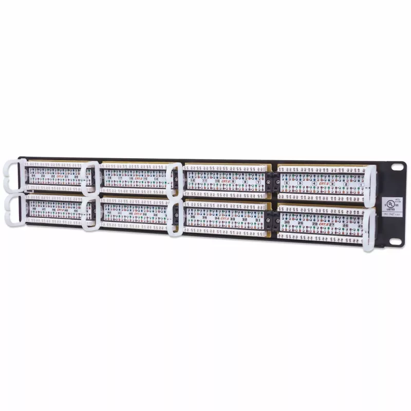 Intellinet Patch Panel, Cat6, UTP, 48-Port, 2U, Czarny