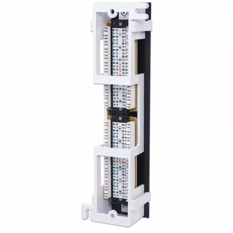 Intellinet Patch Panel, Cat6, Wall-mount, UTP, 12 Port, Czarny