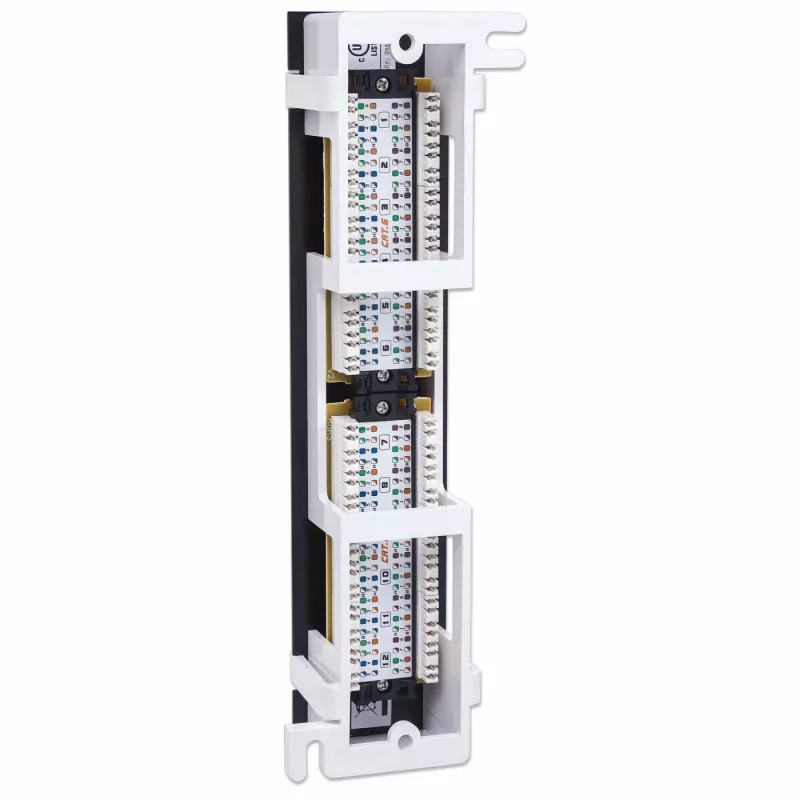 Intellinet Patch Panel, Cat6, Wall-mount, UTP, 12 Port, Czarny