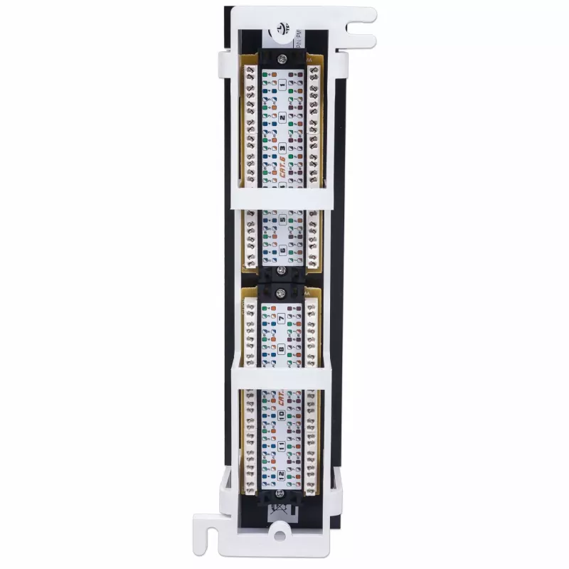 Intellinet Patch Panel, Cat6, Wall-mount, UTP, 12 Port, Czarny