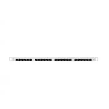 Panel krosowy LANBERG PPU6-0024-S, 24-portowy Cat6, metalowy, 0.5U, 440×22.3×99 mm