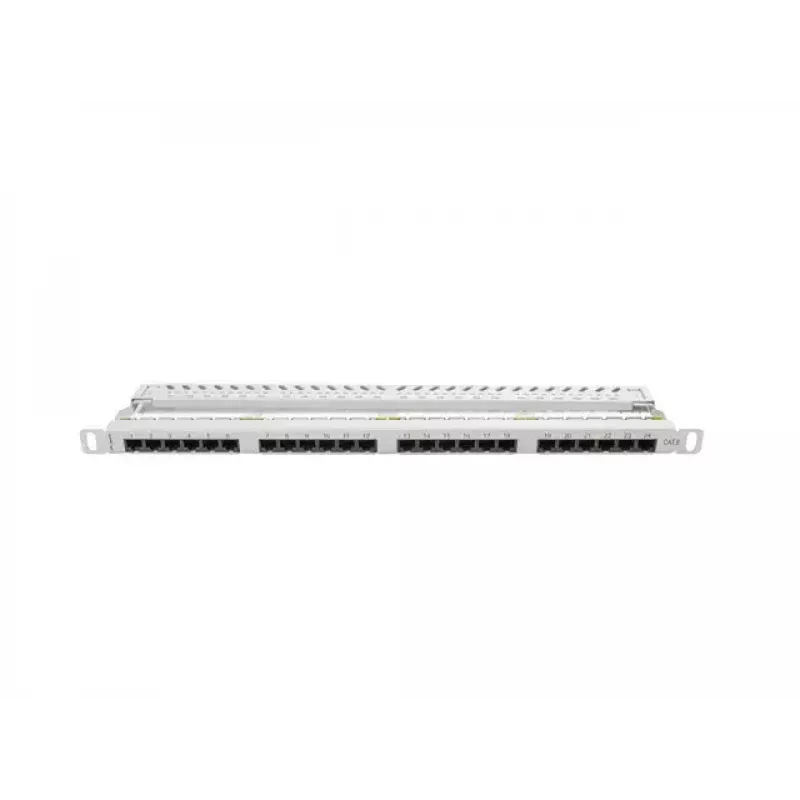 Panel krosowy LANBERG PPU6-0024-S, 24-portowy Cat6, metalowy, 0.5U, 440×22.3×99 mm