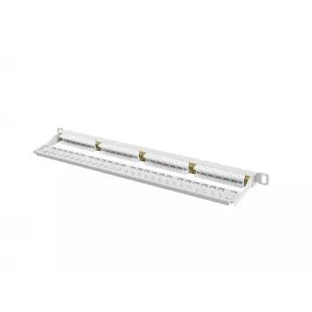 Panel krosowy LANBERG PPU6-0024-S, 24-portowy Cat6, metalowy, 0.5U, 440×22.3×99 mm