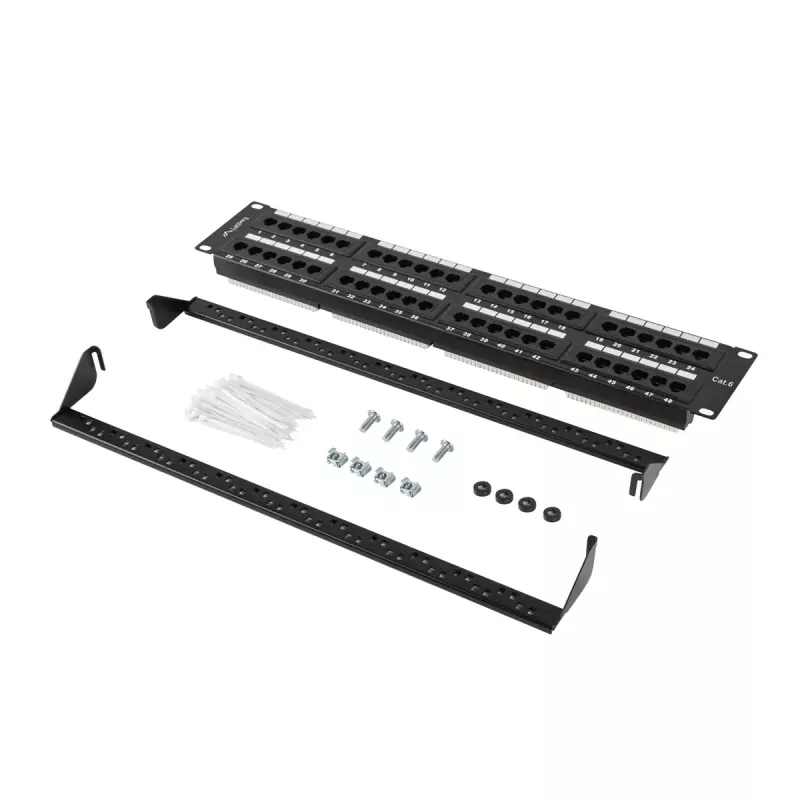 Akcesorium rackowe Lanberg PPU6-2048-B 19 cali 2U 48 portów